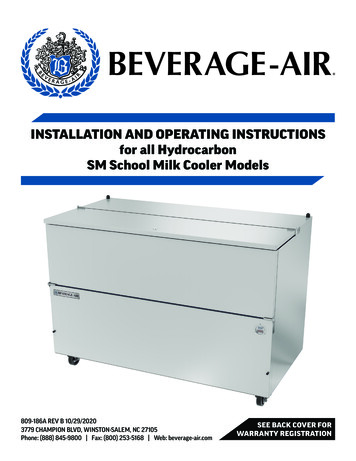 INSTALLATION AND OPERATING INSTRUCTIONS For All Hydrocarbon SM School .