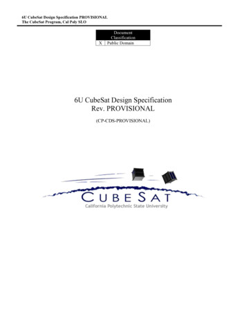 6U CubeSat Design Specification Rev. PROVISIONAL - NASA
