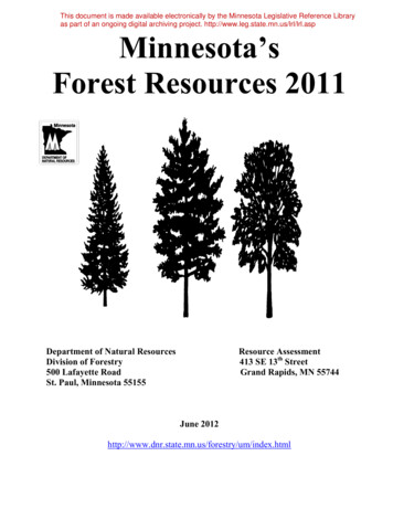 Minnesota's Forest Resources 2011 - Lrl.mn.gov
