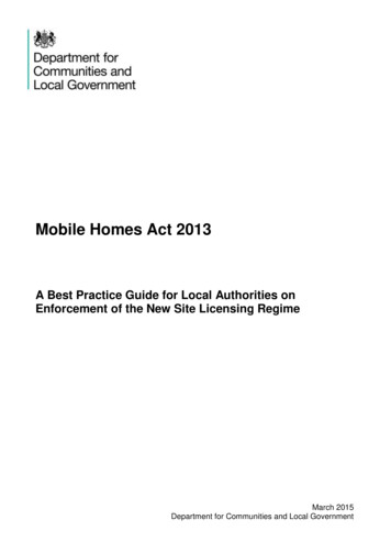 Mobile Homes Act 2013 - GOV.UK