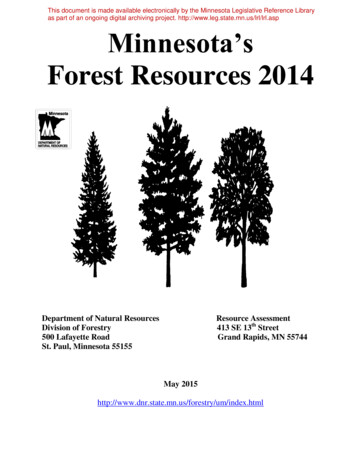 Minnesota's Forest Resources 2014 - Leg.mn.gov