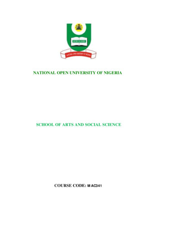 NATIONAL OPEN UNIVERSITY OF NIGERIA - Bowen