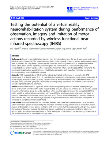 RESEARCH Open Access Testing The Potential Of A Virtual Reality .