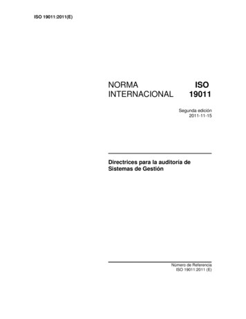 NORMA ISO INTERNACIONAL 19011 - AulaFacil 