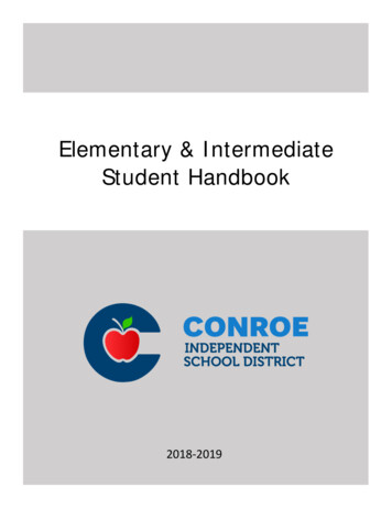 Elementary & Intermediate Student Handbook - Conroe ISD