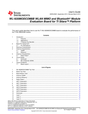WL1835MODCOM8B WLAN MIMO And Bluetooth Module Evaluation Board For TI .