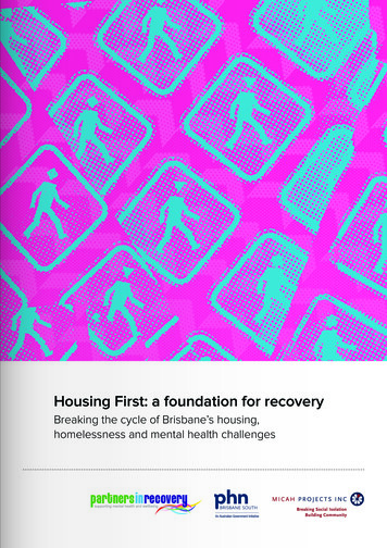 Housing First: A Foundation For Recovery - Micah Projects