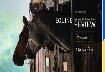 2017 EDITION EQUINE Sales & Use Tax REVIEW - Dinsmore