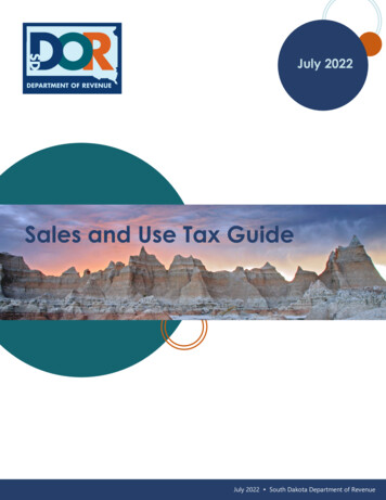 Sales And Use Tax Guide