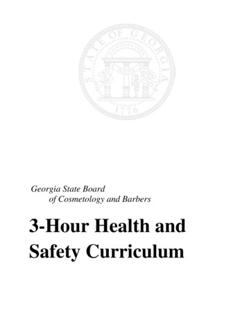 Georgia State Board Of Cosmetology And Barbers 3-Hour Health And Safety .