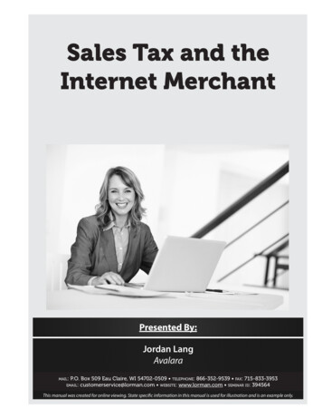 Sales Tax And The Internet Merchant