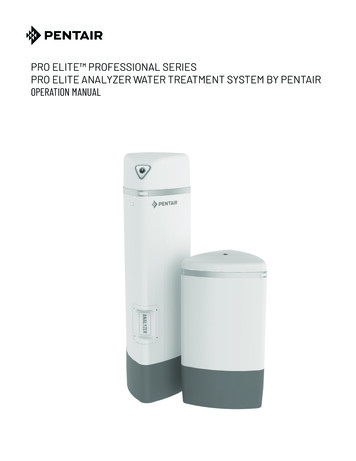 Pentair Pro Elite Analyzer Water Treatment System Manual