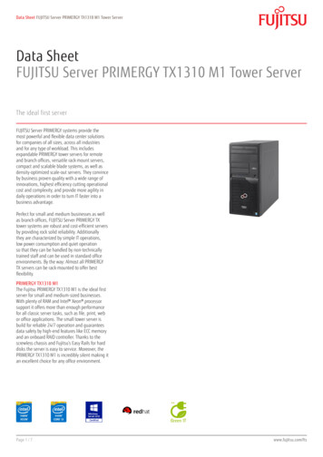 Data Sheet FUJITSU Server PRIMERGY TX1310 M1 Tower Server