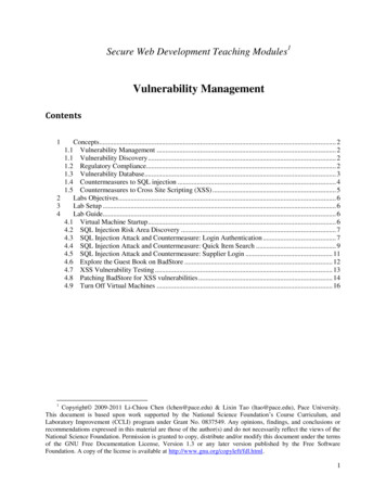 Vulnerability Management - SEIDENBERG SCHOOL OF CSIS