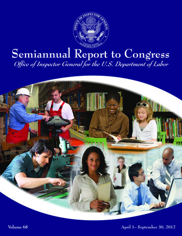 Semiannual Report To Congress - DOL