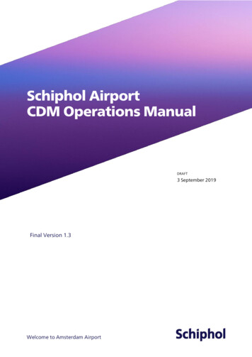 Schiphol Airport CDM Operations Manual