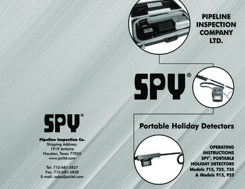 Portable Holiday Detectors - SPY Pipeline Inspection Company