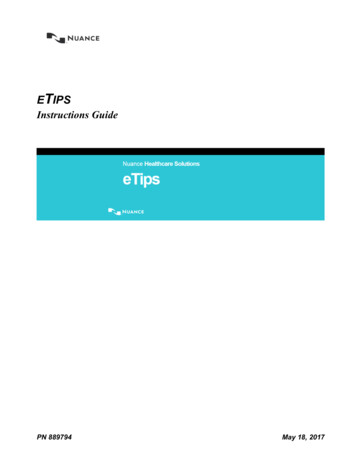 ETIPS Instructions Guide, PN 889794 - Nuance Communications