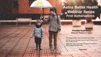 Aetna Better Health Webinar Series