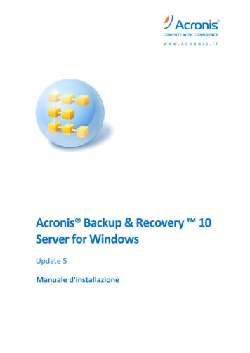 Acronis Backup & Recovery 10 Server For Windows