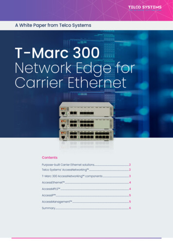 T-Marc 300 Network Edge For Carrier Ethernet - Telco Systems