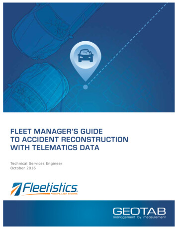 FLEET MANAGER'S GUIDE TO ACCIDENT RECONSTRUCTION WITH . - Fleetistics
