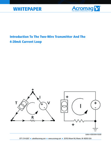 Introduction To The Two-Wire Transmitter And The 4-20mA . - Acromag