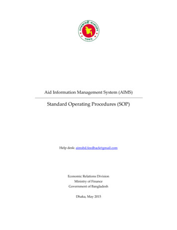 Standard Operating Procedures (SOP) - Bangladesh AIMS