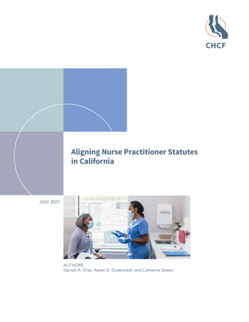 Aligning Nurse Practitioner Statutes In California