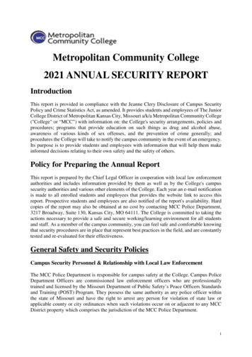 MCC Annual Security Report - Mcckc.edu