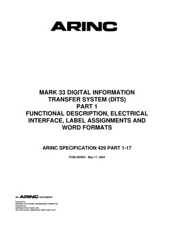 Mark 33 Digital Information Transfer System (Dits) Part 1 Functional .