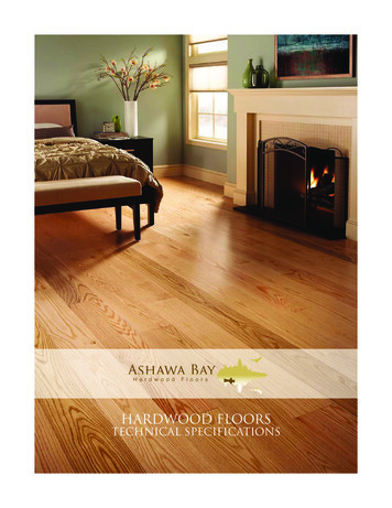 Hardwood Floors Technical Speciﬁ Cations - Ashawa Bay
