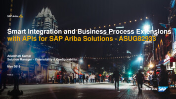 Smart Integration And Business Process Extensions With APIs For SAP .