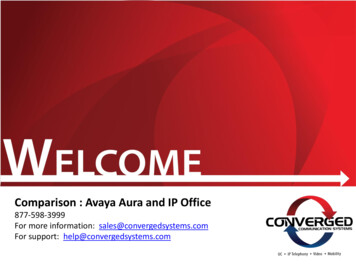 Comparison : Avaya Aura And IP Office - Convergedsystems 