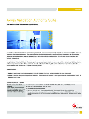 Axway Validation Authority Suite - Carahsoft
