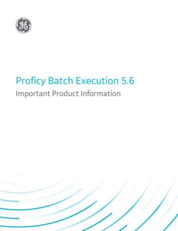 Proficy Batch Execution 5 - General Electric