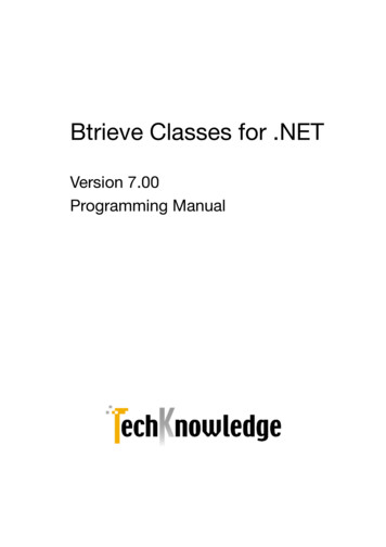 Btrieve Classes For - ComponentSource