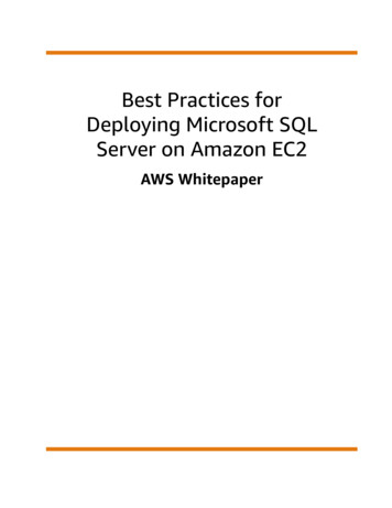 Best Practices For Deploying Microsoft SQL Server On Amazon EC2 - AWS .