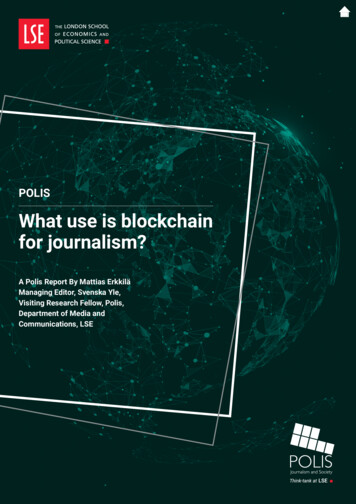What Use Is Blockchain For Journalism? - LSE Home