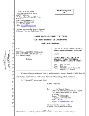 JANET L. CHUBB, ESQ. Electronically Filed California State Bar No. 41292 On