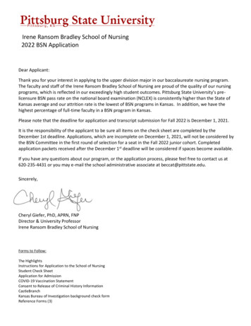 Irene Ransom Bradley School Of Nursing 2022 BSN Application