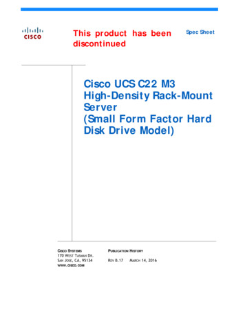 Cisco UCS C22 M3 High-Density Small Form Factor Rack Server Spec Sheet