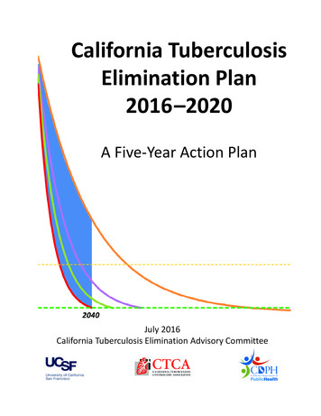 California TB Elimination Plan - Department Of Public Health