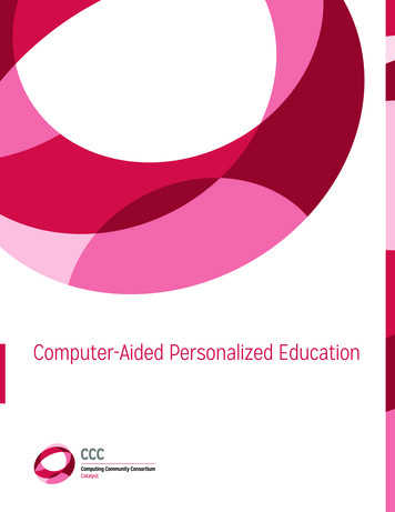 Computer-Aided Personalized Education - University Of Pennsylvania