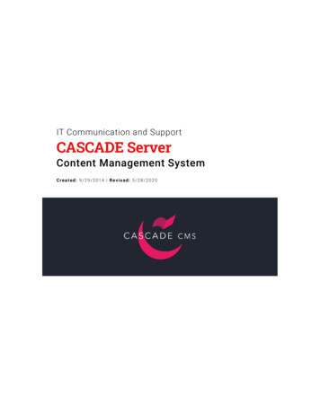 IT Communication And Support CASCADE Server