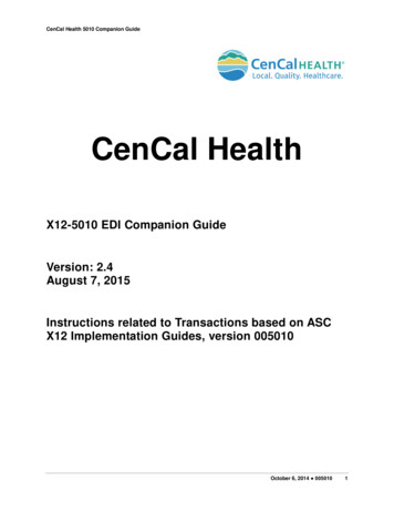 CenCal Health 5010 Companion Guide - Waahost 