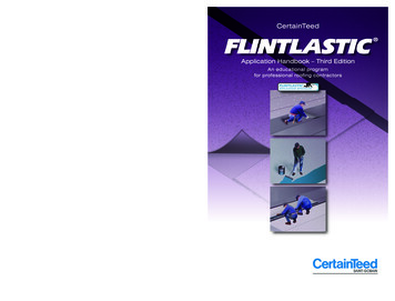 CertainTeed Flintlasic Application Handbook Installation Instructions