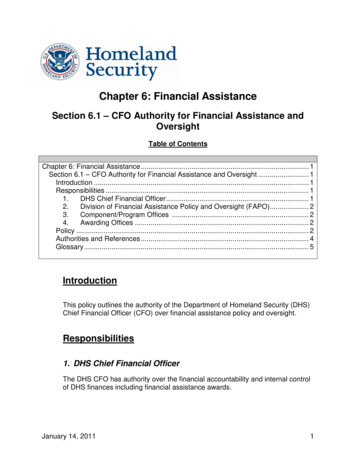 Chapter 6: Financial Assistance - DHS