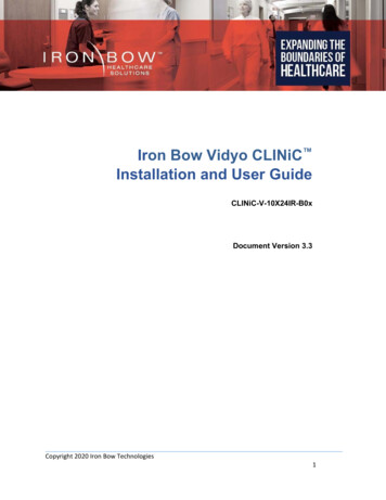 Iron Bow Vidyo CLINiC Installation And User Guide