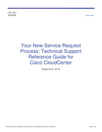 Guide: Technical Support Reference Guide For Cisco CloudCenter